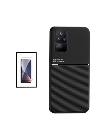 Kit Capa Magnetic Lux + 5D Full Cover para Xiaomi Redmi K40S - Preto