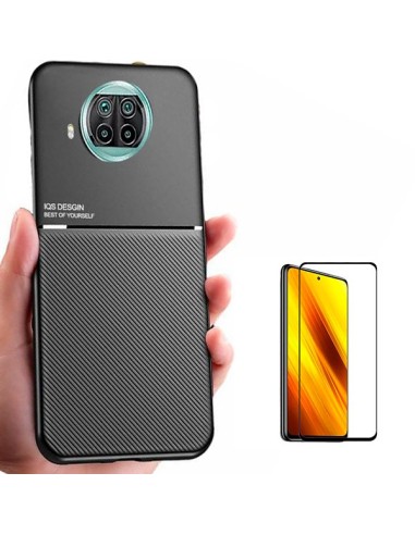 Kit Capa Magnetic Lux + 5D Full Cover para Xiaomi Redmi Note 9 Pro 5G