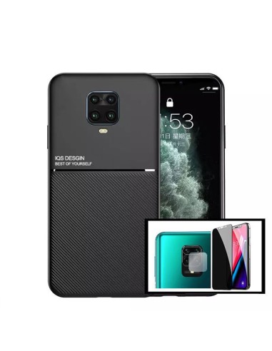 Kit Capa Magnetic Lux + Anti-Spy 5D Full Cover + Película de Câmara Traseira para Xiaomi Poco M2 Pro