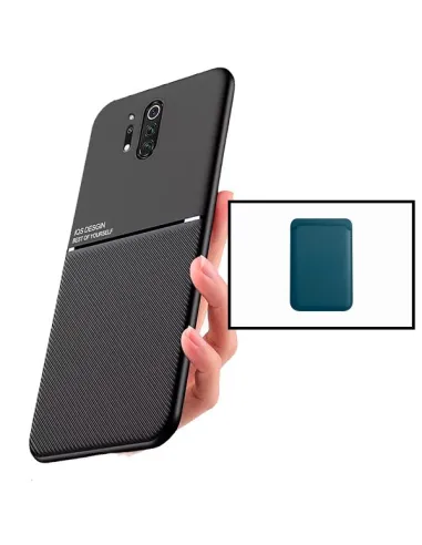 Kit Capa Magnetic Lux + Magnetic Wallet Azul para OnePlus 8 Pro