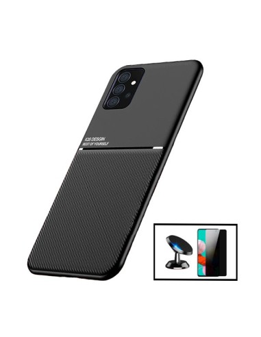 Kit Capa Magnetic Lux + Anti-Spy 5D Full Cover + Suporte Magnético de Carro para Samsung Galaxy A52