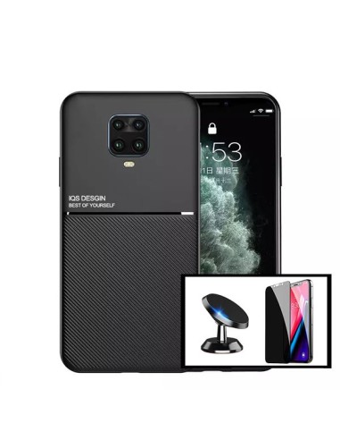 Kit Capa Magnetic Lux + Anti-Spy 5D Full Cover + Suporte Magnético de Carro para Xiaomi Poco M2 Pro