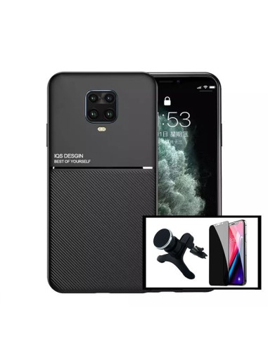 Kit Capa Magnetic Lux + Anti-Spy 5D Full Cover + Suporte Magnético de Carro Reforçado para Xiaomi Poco M2 Pro