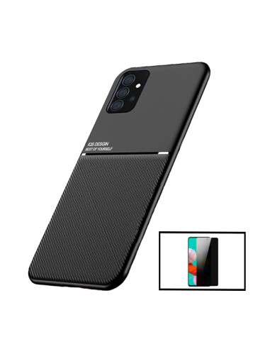 Kit Capa Magnetic Lux + Anti-Spy 5D Full Cover para Samsung Galaxy A52 5G