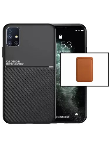 Kit Capa Magnetic Lux + Magnetic Wallet Castanho para Huawei P40 Pro+