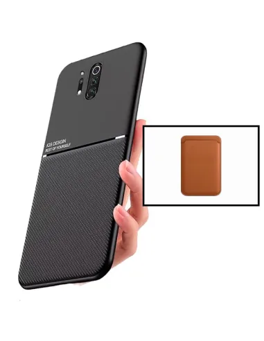 Kit Capa Magnetic Lux + Magnetic Wallet Castanho para OnePlus 8 Pro