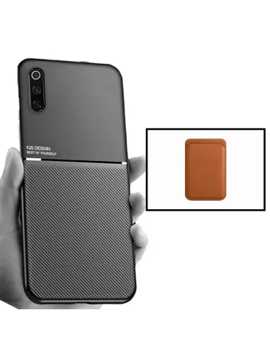 Kit Capa Magnetic Lux + Magnetic Wallet Castanho para Samsung Galaxy A50s