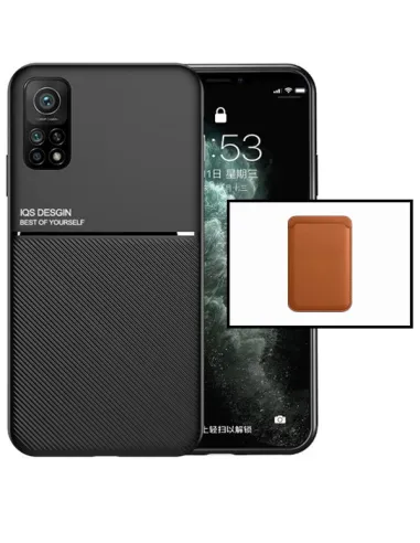 Kit Capa Magnetic Lux + Magnetic Wallet Castanho para Xiaomi Mi 10T 5G