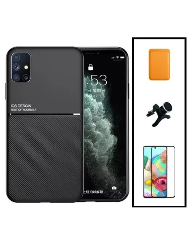 Kit Capa Magnetic Lux + Magn Wallet Laranja + Vidro + Sup Magn Reforçado para Huawei P40 Pro+