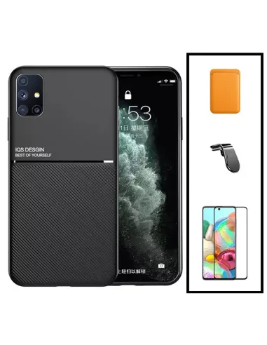 Kit Capa Magnetic Lux + Magnetic Wallet Laranja + Vidro Full Cover + Suporte Magnético L para Huawei P40 Pro