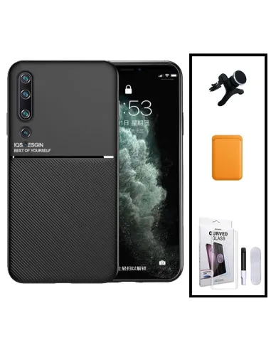 Kit Capa Magnetic Lux + Magn Wallet Laranja + UV + Sup Reforçado para Xiaomi Mi 10 5G