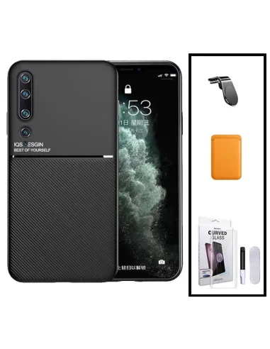 Kit Capa Magnetic Lux + Magn Wallet Laranja + UV + Sup L para Xiaomi Mi 10 Pro 5G