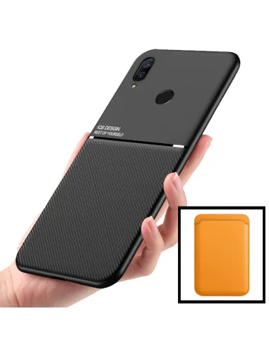 Kit Capa Magnetic Lux + Magnetic Wallet Laranja para Huawei P Smart Z