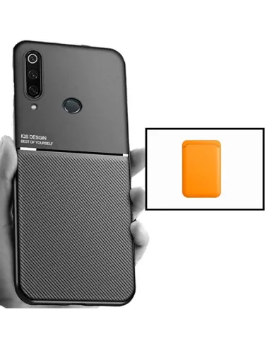 Kit Capa Magnetic Lux + Magnetic Wallet Laranja para Huawei P30 Lite