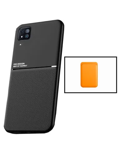 Kit Capa Magnetic Lux + Magnetic Wallet Laranja para Huawei P40 Lite