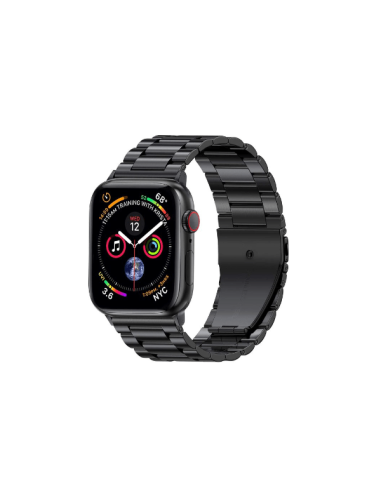 Bracelete Aço Stainless Lux + Ferramenta para Apple Watch SE (2022) - 44mm - Preto