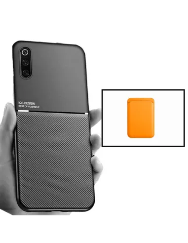 Kit Capa Magnetic Lux + Magnetic Wallet Laranja para Samsung Galaxy A50