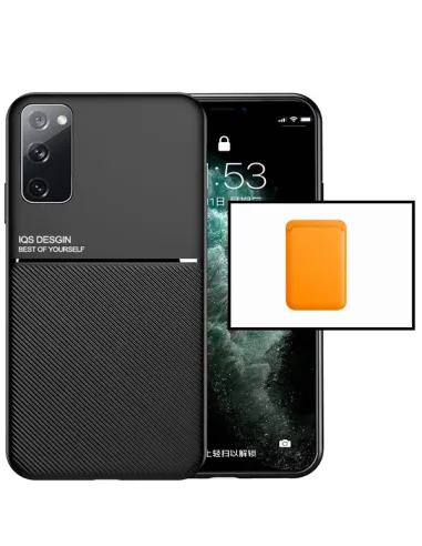 Kit Capa Magnetic Lux + Magnetic Wallet Laranja para Samsung Galaxy Note 20