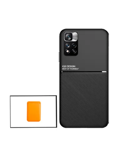 Kit Capa Magnetic Lux + Magnetic Wallet laranja para Xiaomi 11i