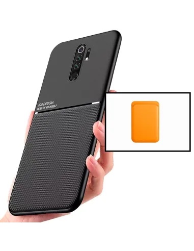 Kit Capa Magnetic Lux + Magnetic Wallet Laranja para Xiaomi Poco M2