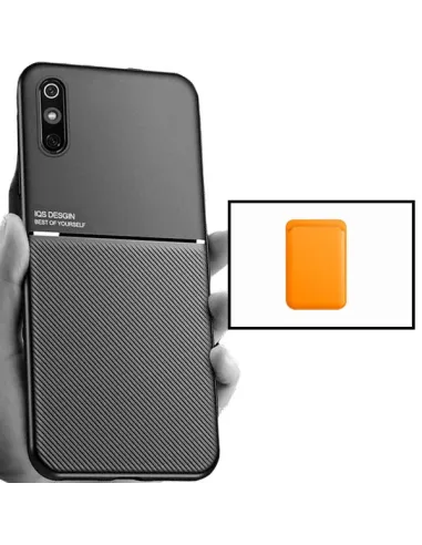 Kit Capa Magnetic Lux + Magnetic Wallet Laranja para Xiaomi Redmi 9A