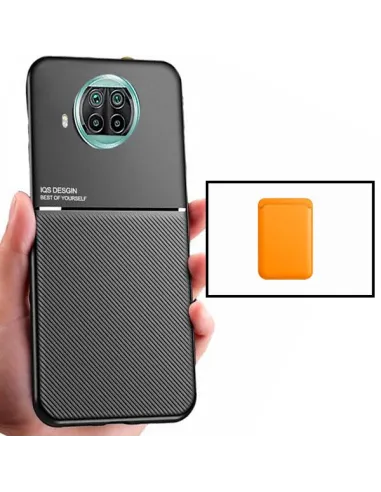 Kit Capa Magnetic Lux + Magnetic Wallet Laranja para Xiaomi Redmi Note 9 Pro 5G