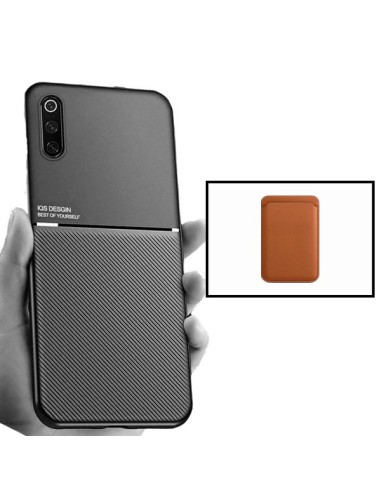 Kit Capa Magnetic Lux + Magnetic Wallet Castanho para Samsung Galaxy A30s