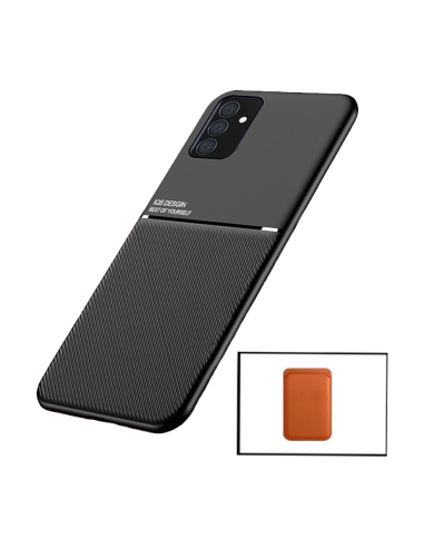 Kit Capa Magnetic Lux + Magnetic Wallet Castanho para Samsung Galaxy M52 5G