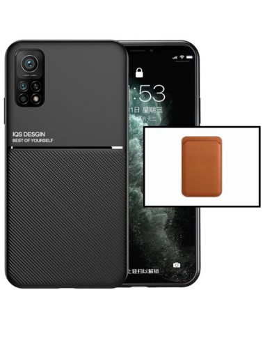 Kit Capa Magnetic Lux + Magnetic Wallet Castanho para Xiaomi Mi 10T Pro 5G