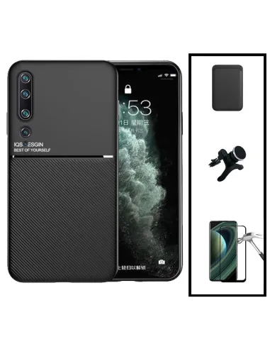 Kit Capa Magnetic Lux + Magn Wallet Preto + Vidro + Sup Reforçado para Xiaomi Mi 10 Pro 5G