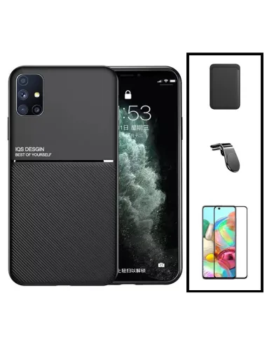 Kit Capa Magnetic Lux + Magnetic Wallet Preto + Vidro Full Cover + Suporte Magnético L para Huawei P40 Pro