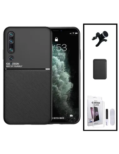 Kit Capa Magnetic Lux + Magn Wallet Preto + UV + Sup Reforçado para Xiaomi Mi 10 5G