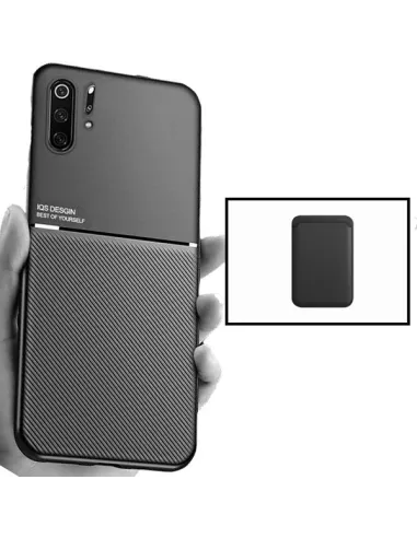 Kit Capa Magnetic Lux + Magnetic Wallet Preto para Huawei P30 Pro