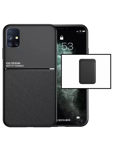 Kit Capa Magnetic Lux + Magnetic Wallet Preto para Samsung Galaxy A51 5G