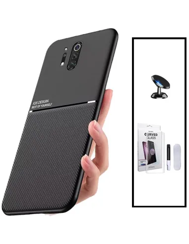 Kit Capa Magnetic Lux + Película Curved UV + Suporte Magnético para OnePlus 8 Pro