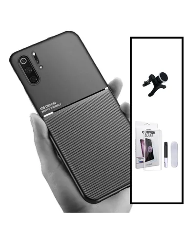 Kit Capa Magnetic Lux + Película Curved UV + Suporte Magnético Reforçado para Huawei P30 Pro