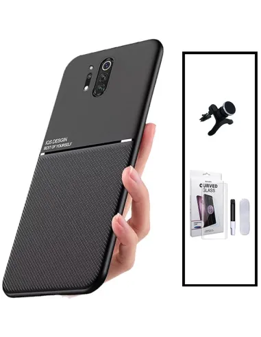 Kit Capa Magnetic Lux + Película Curved UV + Suporte Magnético Reforçado para OnePlus 8 Pro