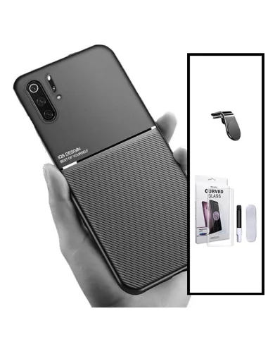 Kit Capa Magnetic Lux + Película Curved UV + Suporte Magnético L para Huawei P30 Pro