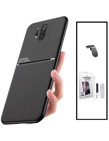 Kit Capa Magnetic Lux + Película Curved UV + Suporte Magnético L para OnePlus 8 Pro