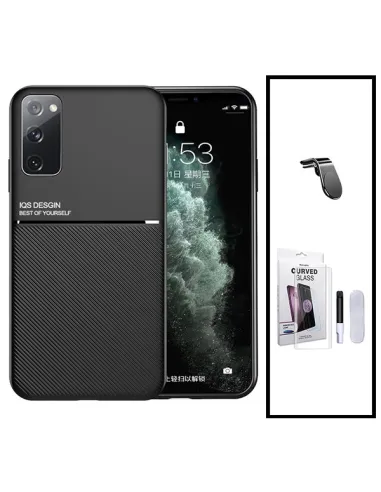 Kit Capa Magnetic Lux + Película Curved UV + Suporte Magnético L para Samsung Galaxy Note 20 Ultra