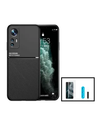 Kit Capa Magnetic Lux + Película Curved UV para Xiaomi 12X - Preto