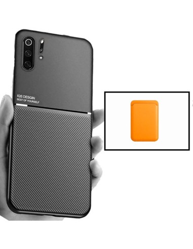 Kit Capa Magnetic Lux + Magnetic Wallet Laranja para Huawei P30 Pro New Edition