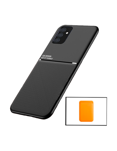 Kit Capa Magnetic Lux + Magnetic Wallet Laranja para Samsung Galaxy M52 5G