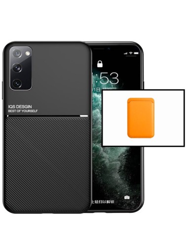 Kit Capa Magnetic Lux + Magnetic Wallet Laranja para Samsung Galaxy S20+ 5G