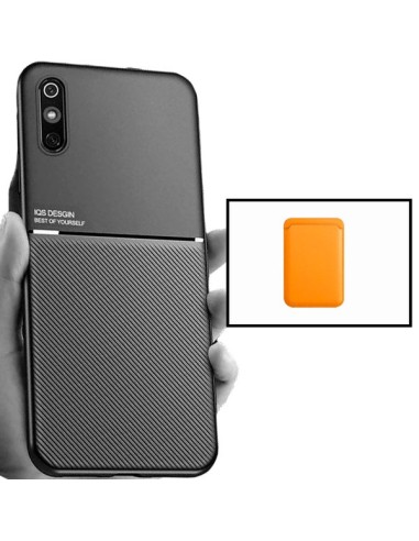 Kit Capa Magnetic Lux + Magnetic Wallet Laranja para Xiaomi Redmi 9i