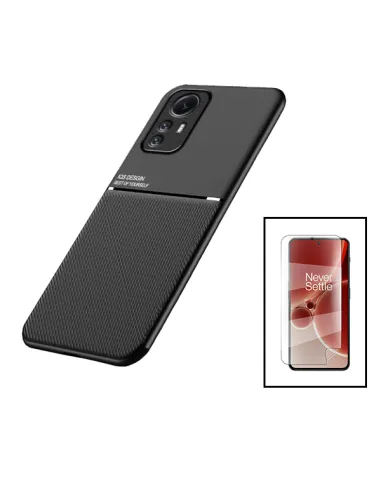 Kit Capa Magnetic Lux + Película Hydrogel Frente para Xiaomi Redmi Note 12S - Preto