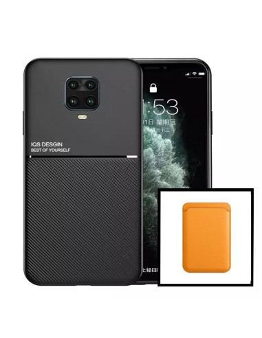 Kit Capa Magnetic Lux + Magnetic Wallet Laranja para Xiaomi Redmi Note 9 Pro Max