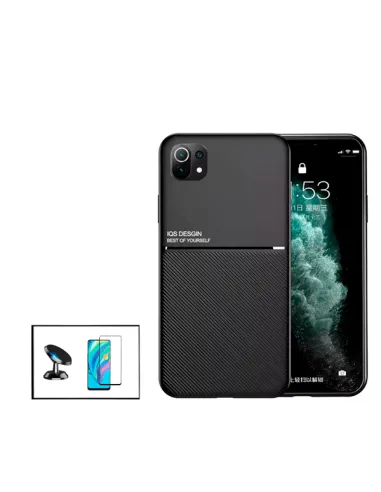 Kit Capa Magnetic Lux + Vidro Premium Curvado + Suporte Magnético para Xiaomi Mi 11 Lite