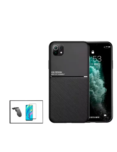 Kit Capa Magnetic Lux + Vidro Premium Curvado + Suporte Magnético L para Xiaomi Mi 11 Lite