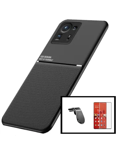 Kit Capa Magnetic Lux + Vidro Premium Curvado + Suporte Magnético L para Xiaomi Mix 4